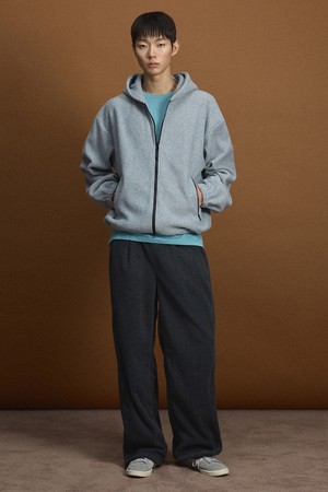 Fleece Wide-Leg Pants (Dark Grey) TNPA6F112CG