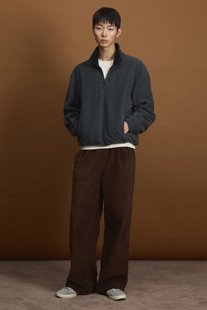 Fleece Wide-Leg Pants (Brown) TNPA6F112W2