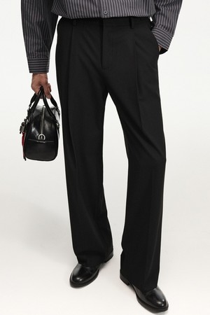Essential Wide Fit Side Adjuster Pants (Black) TNPA6F111BK