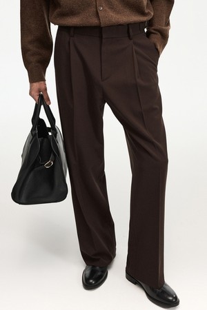Essential Wide Fit Side Adjuster Pants (Brown) TNPA6F111W2