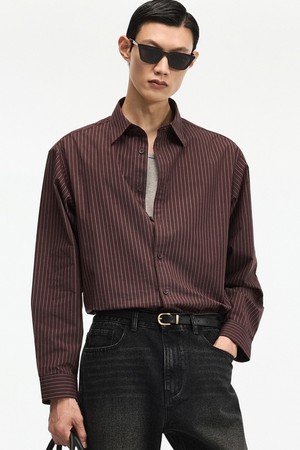 Comfort Stripe Shirt (Burgundy) TNSH6F100D2