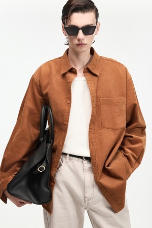 Comfort Corduroy Shirt (Vintage Orange) TNSH6F103CM