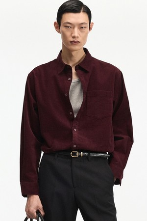 Comfort Corduroy Shirt (Burgundy) TNSH6F103D2