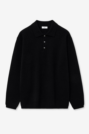 Cashmere Blended Essential Polo Knit Top (Black) TNSW6F110BK