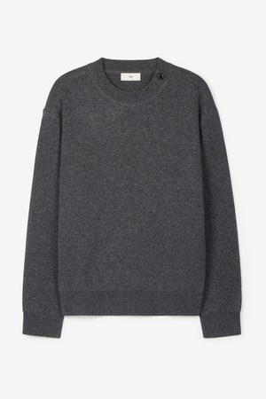 Button Detail Knit Top (Dark Grey) TNSW6F104G2