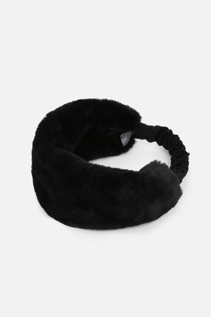 SINGLE HAIR BAND / FUR / BLACK