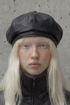 가죽 클래식 베레모 BREAD BERET / LEATHER / M BLACK