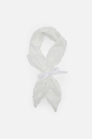 SINGLE NECK SCARF / BLOOM / WHITE NIGHT