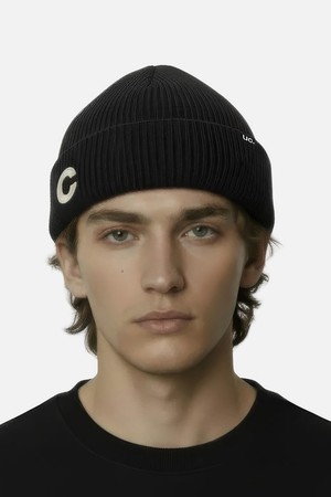 숏비니 BEANIE / MARINE FIT / DOUBLE TAB / M BLACK