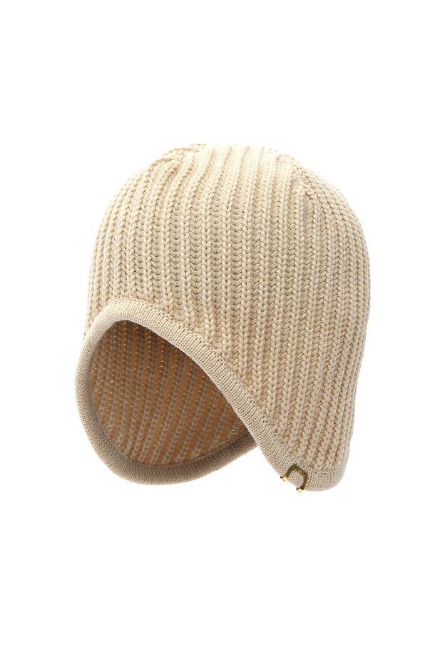 UNDERCONTROL STUDIO - 모자 - EAR FLAP BEANIE / SOLID A / CREAM