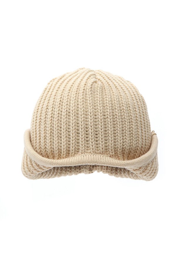 UNDERCONTROL STUDIO - 모자 - EAR FLAP BEANIE / SOLID A / CREAM