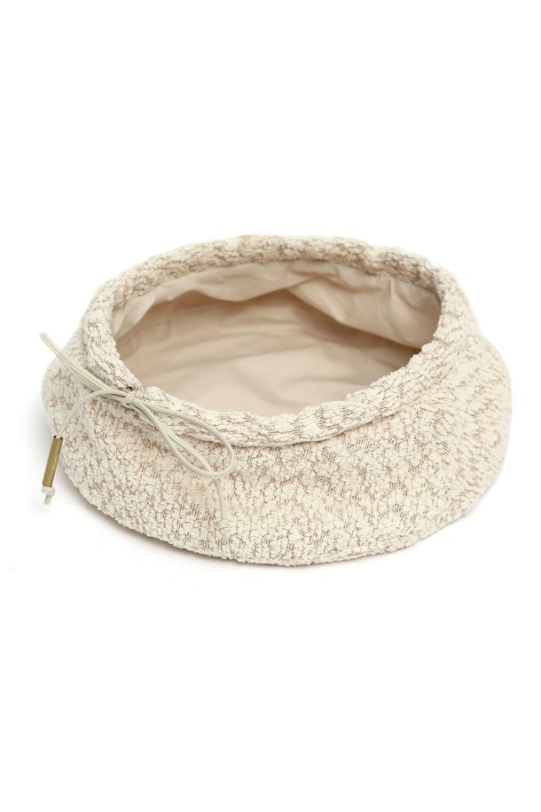 UNDERCONTROL STUDIO - 모자 - PLATE BERET / STRAP / BEAN TWEED / D BEIGE