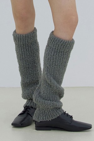 LEG WARMER / MOHAIR BOUCLE / CHARCOAL