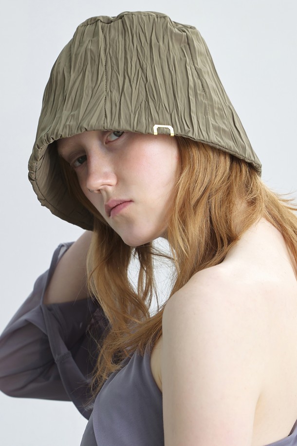 UNDERCONTROL STUDIO - 모자 - STAND BUCKET / PLEATS WAVE / DESERT OLIVE