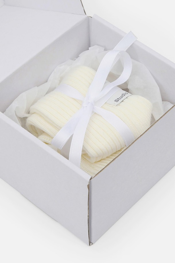 UNDERCONTROL STUDIO - 기타소품 - STRUCTURE KNEE SOCKS / S LABEL / IVORY