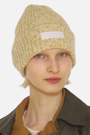 FLOW BEANIE / CROSS WAVE WOOL / MUSTARD