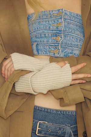 SLEEVE WARMER / CASH MIX / RIB / ST BEIGE