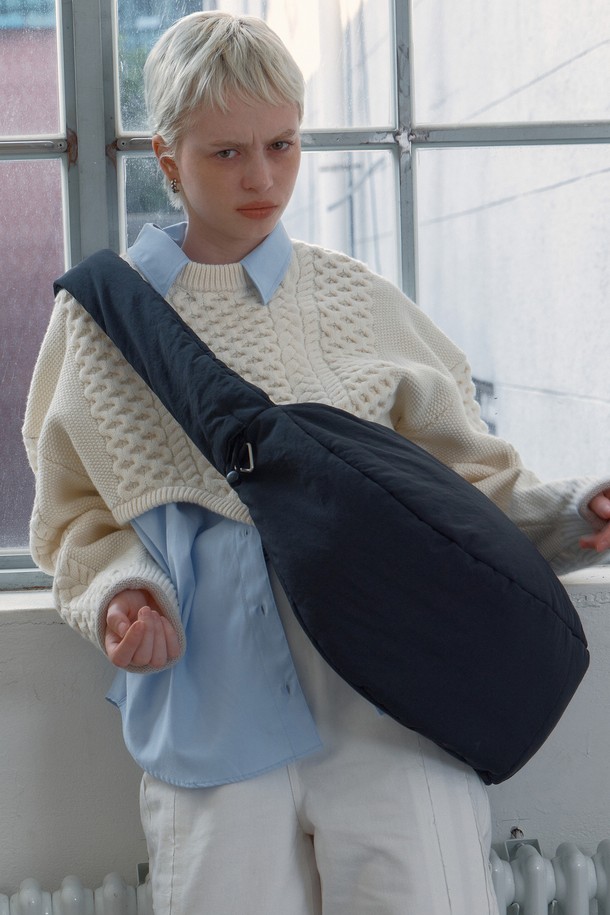 UNDERCONTROL STUDIO - 숄더백 - CLOUD CROSS BODY BAG / BIG / CONVERT STRAP / BK