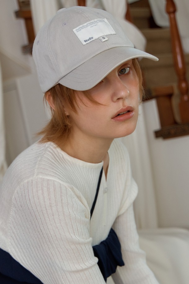 UNDERCONTROL STUDIO - 모자 - BALL CAP / S LABEL / WASHED GREY