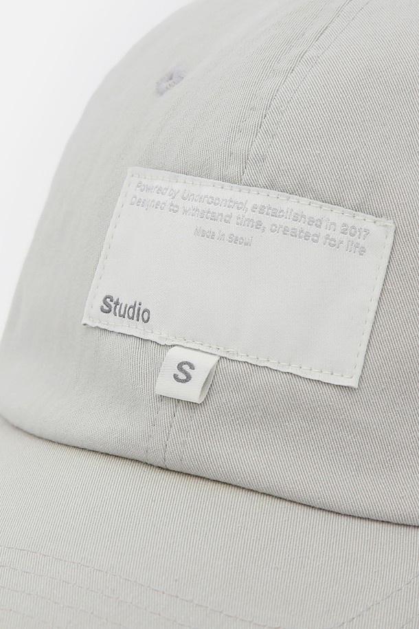 UNDERCONTROL STUDIO - 모자 - BALL CAP / S LABEL / WASHED GREY