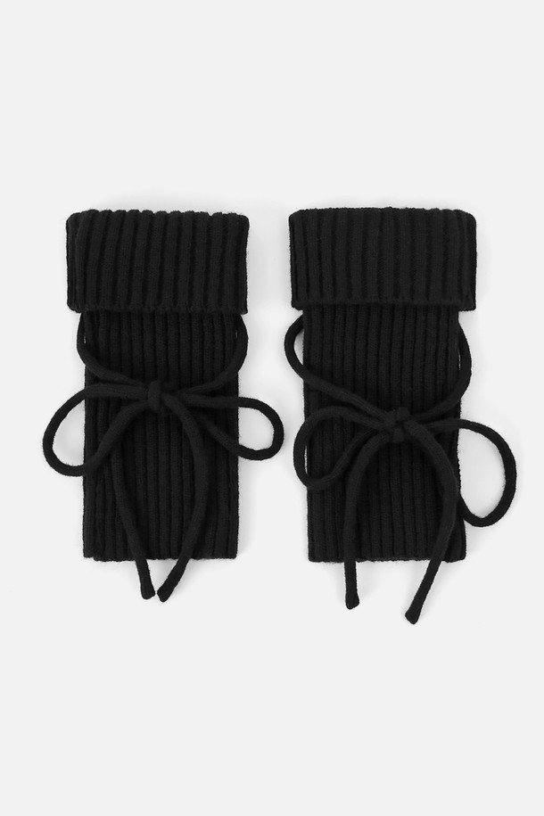 UNDERCONTROL STUDIO - 장갑 - RIBBON WARMER / LAMBS WOOL / BK