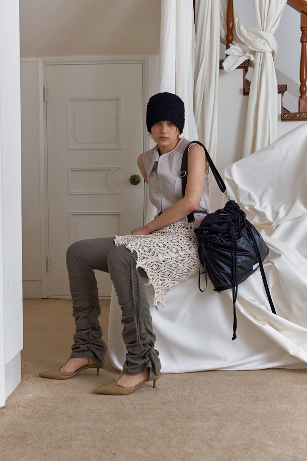 UNDERCONTROL STUDIO - 모자 - FUZZY BEANIE / COOL BOUCLE / BLACK