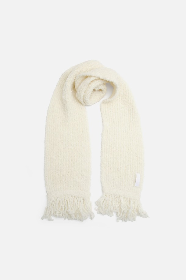 UNDERCONTROL STUDIO - 스카프/머플러 - HUGE TASSEL MUFFLER / MOHAIR BOUCLE / CREAM