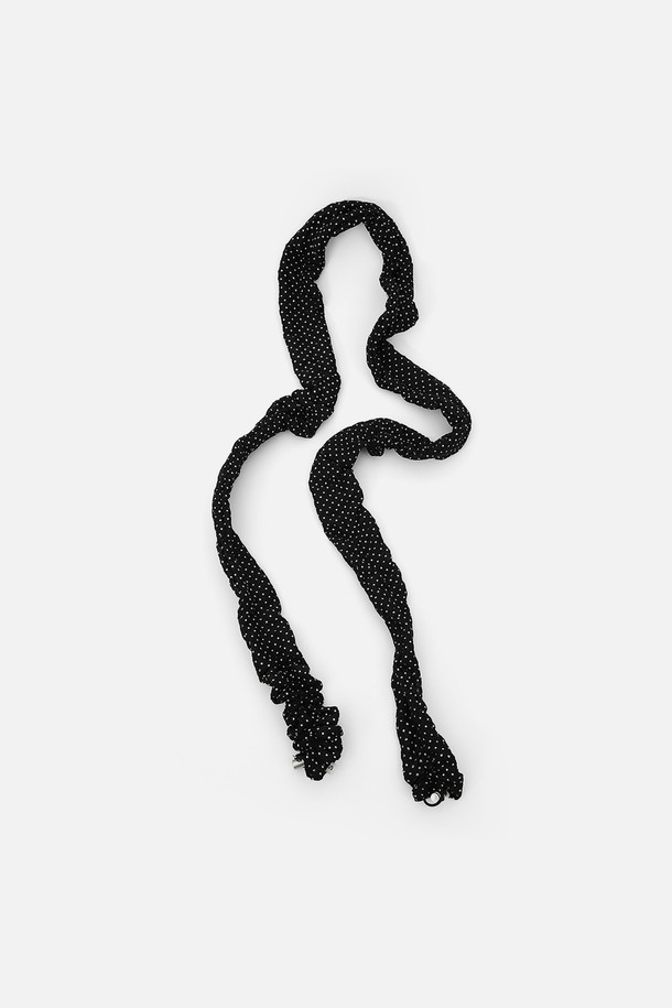 UNDERCONTROL STUDIO - 스카프/머플러 - STRING PLEATS MUFFLER / DOT / BLACK