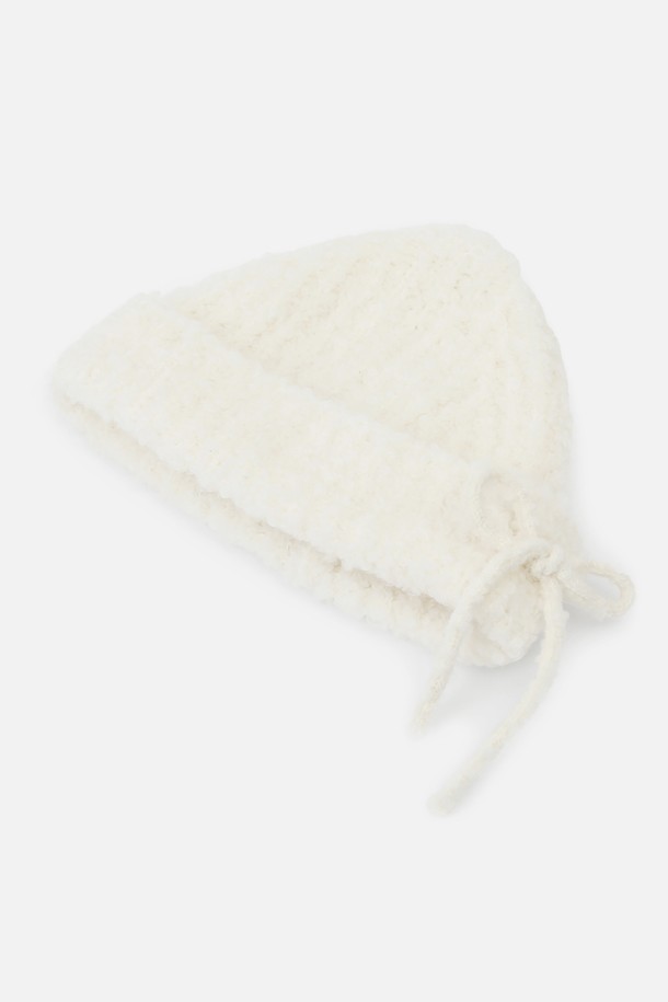 UNDERCONTROL STUDIO - 모자 - RIBBON BEANIE / MOHAIR BOUCLE / IV