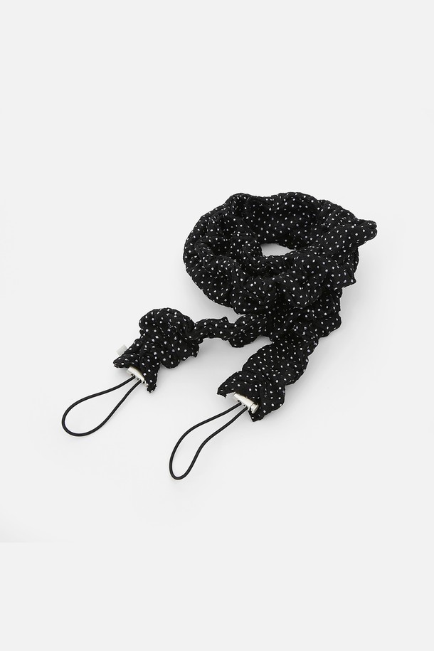 UNDERCONTROL STUDIO - 스카프/머플러 - STRING PLEATS MUFFLER / DOT / BLACK