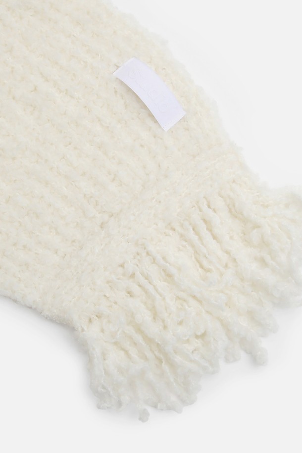 UNDERCONTROL STUDIO - 스카프/머플러 - HUGE TASSEL MUFFLER / MOHAIR BOUCLE / CREAM