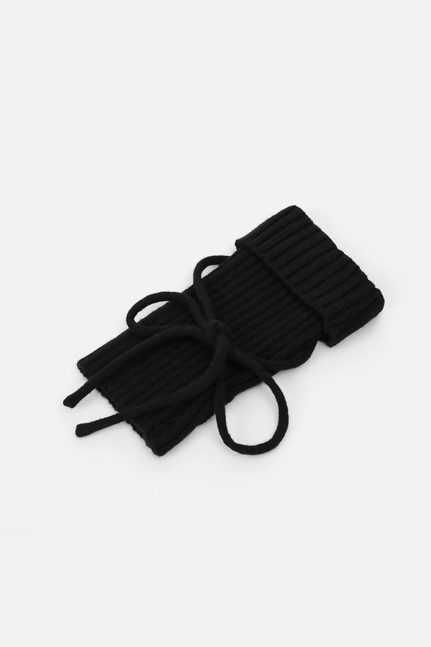 UNDERCONTROL STUDIO - 장갑 - RIBBON WARMER / LAMBS WOOL / BK