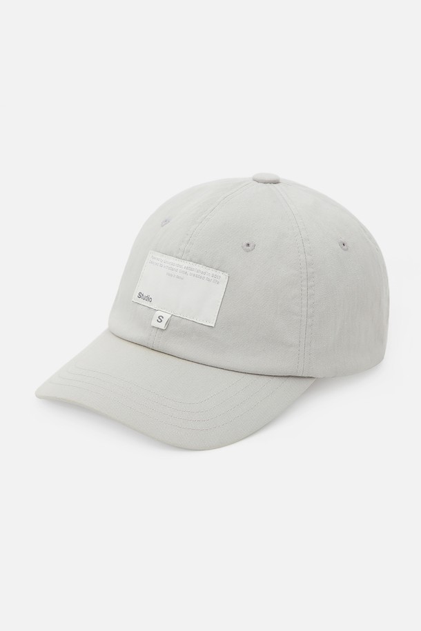 UNDERCONTROL STUDIO - 모자 - BALL CAP / S LABEL / WASHED GREY