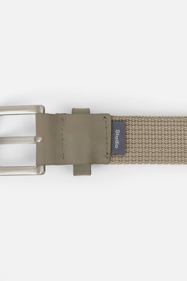 UNDERCONTROL STUDIO - 벨트 - LACE BELT / EYELET / D BEIGE