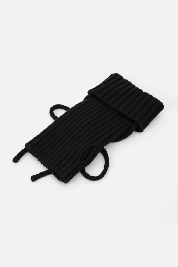 UNDERCONTROL STUDIO - 장갑 - RIBBON WARMER / LAMBS WOOL / BK