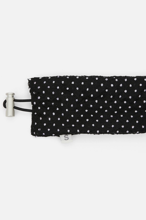 UNDERCONTROL STUDIO - 스카프/머플러 - STRING PLEATS MUFFLER / DOT / BLACK