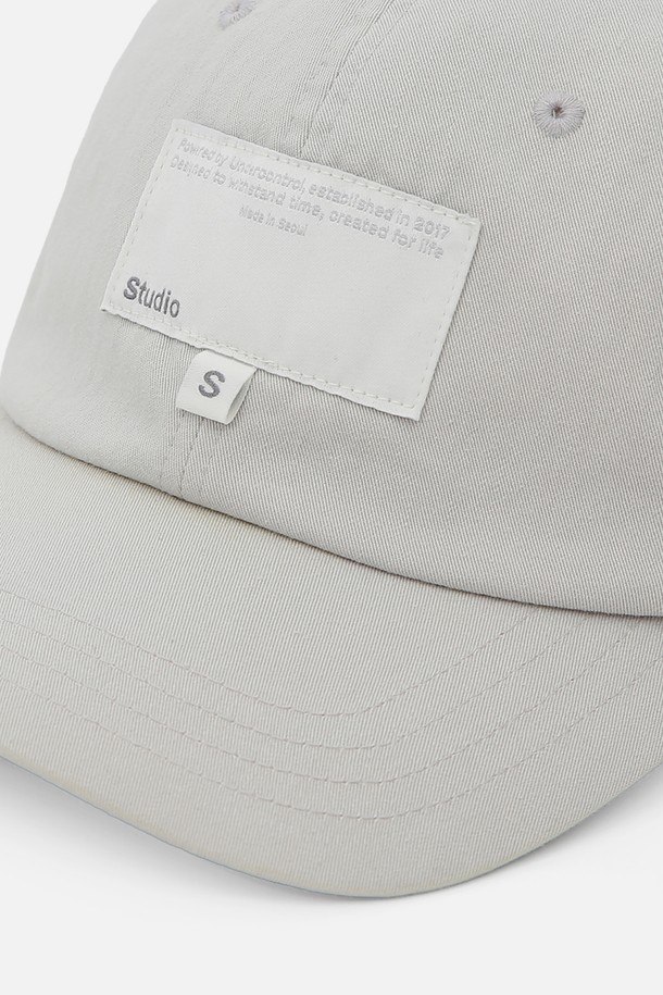 UNDERCONTROL STUDIO - 모자 - BALL CAP / S LABEL / WASHED GREY