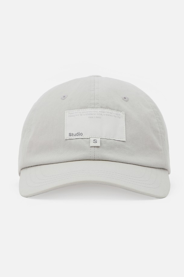 UNDERCONTROL STUDIO - 모자 - BALL CAP / S LABEL / WASHED GREY