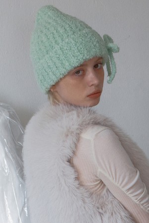 RIBBON BEANIE / MOHAIR BOUCLE / ML