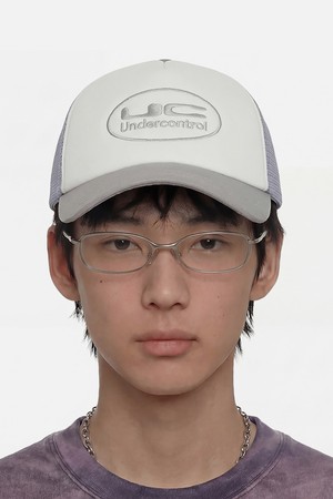 여름 메쉬 햇빛 차단 로고 배색 볼캡 남녀공용 야구모자 UC CIRCLE / MESH TRUCKER B B / P GREY