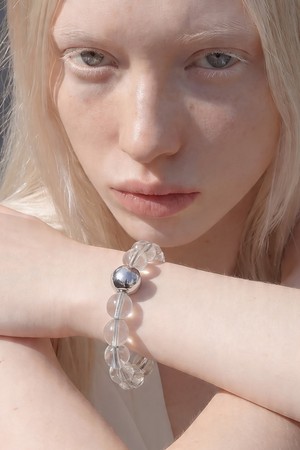 팔찌 겸 머리끈 BRACELET SCRUNCHIE / SILVER WATER BALL