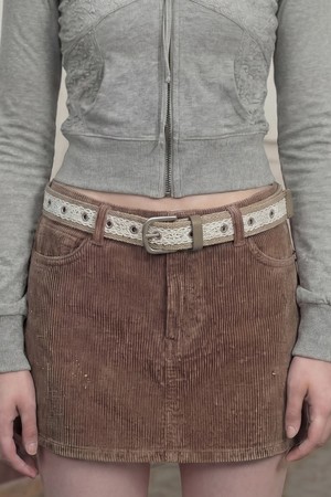 레이스 아일렛 벨트 LACE BELT / EYELET / D BEIGE