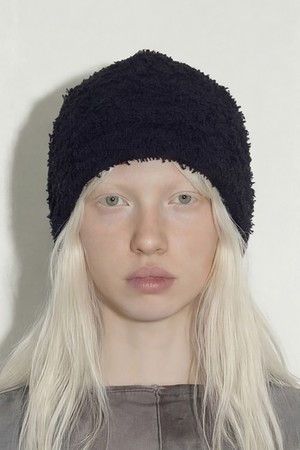 여름 부클 비니 FUZZY BEANIE / COOL BOUCLE / BLACK