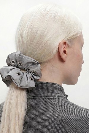 아일렛 스크런치 머리끈 SCRUNCHIE / MID / EYELET / WS / SILVER