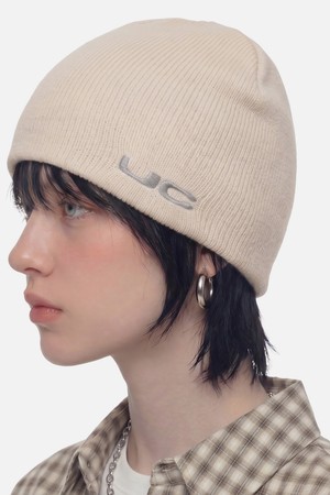 겨울 방한 울 슬림핏 솔리드 남녀공용 비니 모자 BEANIE / UC / WING / IV