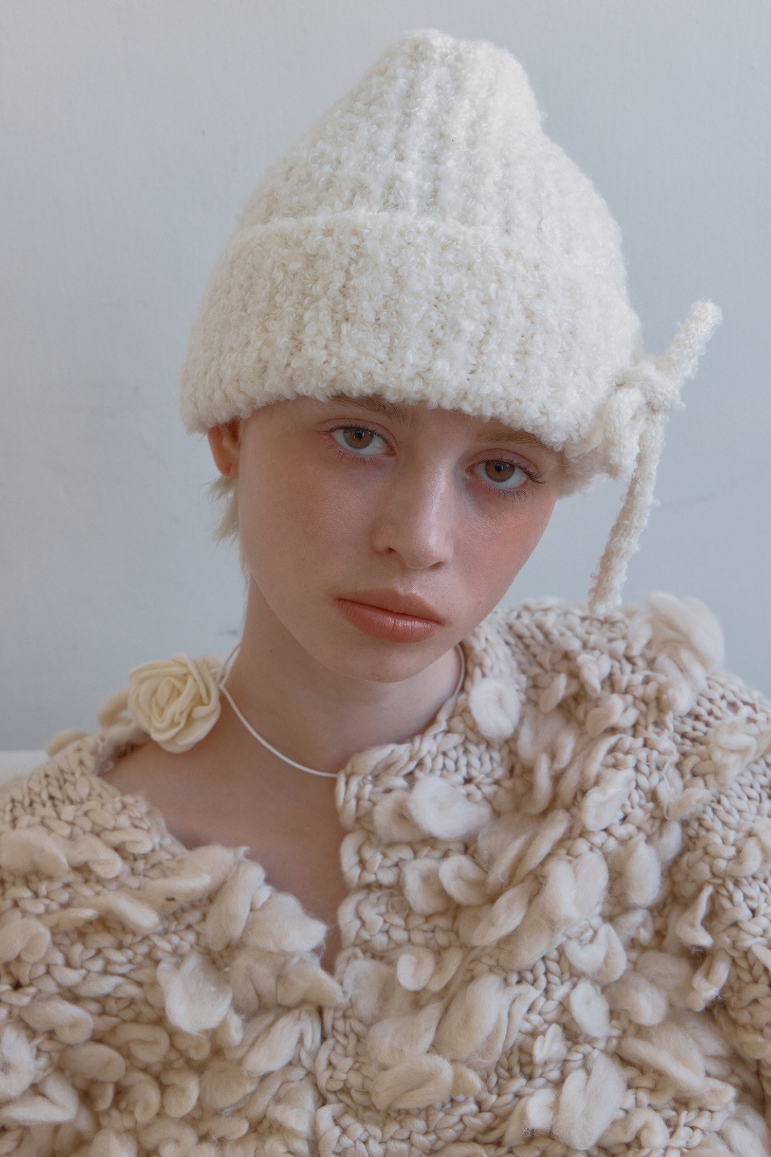 UNDER CONTROL/FLUFFY BEANIE/MOHAIR BOUCLE/ CREAM★ 帽子 UNDER CONTROL/FLUFFY BEANIE/MOHAIR BOUCLE/ CREAM☆ 帽子 帽子