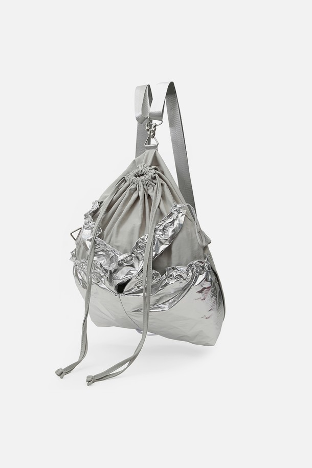 UNDERCONTROL STUDIO - 숄더백 - 2WAY LAYERED CABBAGE BAG / SILVER METAL LAYER