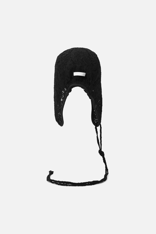 UNDERCONTROL STUDIO - 모자 - AVIATOR HAT / DOUBLE LACE / BLACK