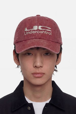 워싱 코튼 빈티지 여유핏 로고 빅사이즈 대두 볼캡 남녀공용 야구모자 UC / BIO WASHED B B / OX RED