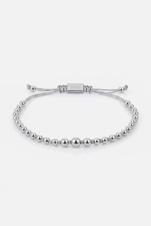 스테인리스 스틸 비즈 사이즈 조절 여성 팔찌 STAINLESS BEAD BRACELET / SILVER